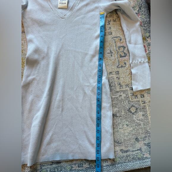 Open Edit Nordstrom Blue Ice Long Sleeve Bodycon Sweater Dress Size Medium NWT - Picture 10 of 10